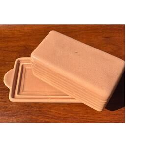 Franciscan Coronado Rectangle Butter Dish -- Coral  -- RARE!